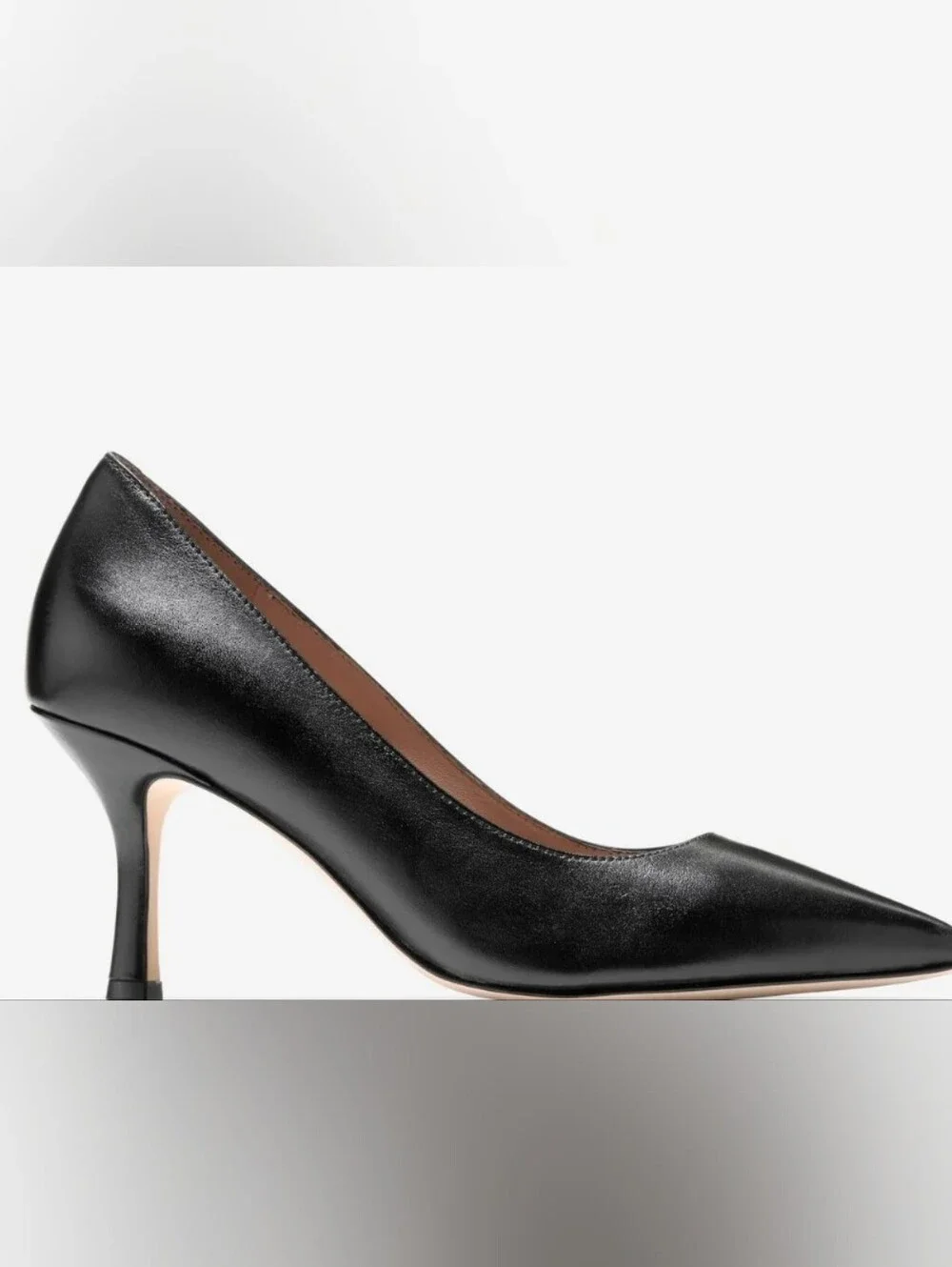 Cole Haan Black Leather Pointed-Toe Heel